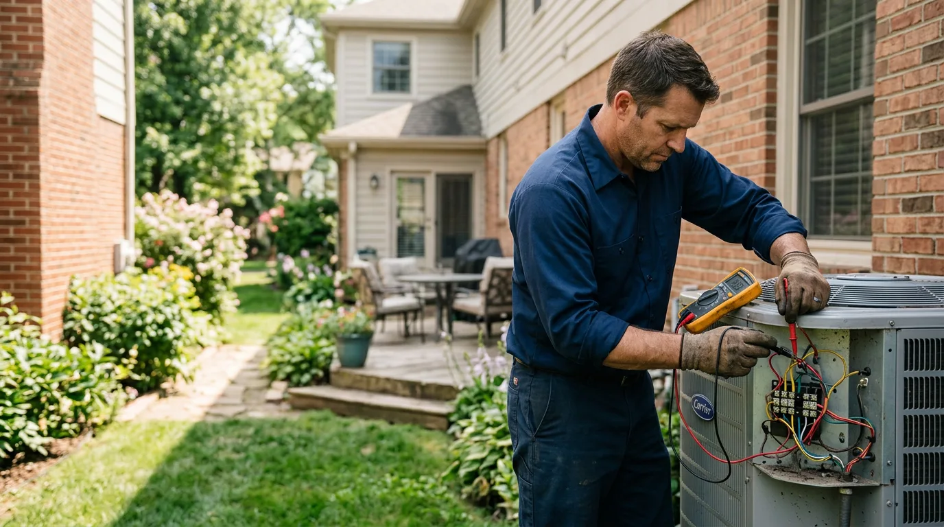 HVAC technician working near Cedar Hill, TX